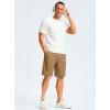 imageG Gradual Mens Casual Shorts 9quot Lightweight Golf Shorts for Men Stretch with 3 Pockets Quick Dry Breathable Work ShortsDark Khaki