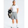 imageG Gradual Mens Casual Shorts 9quot Lightweight Golf Shorts for Men Stretch with 3 Pockets Quick Dry Breathable Work ShortsLight Grey