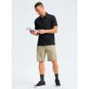 imageG Gradual Mens Casual Shorts 9quot Lightweight Golf Shorts for Men Stretch with 3 Pockets Quick Dry Breathable Work ShortsLight Khaki