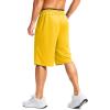 imageG Gradual Mens Long Basketball Shorts with Zipper Pocket 11 Quick Dry Gym Shorts Lightweight Mesh Athletic Shorts for MenYellow