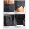 imageG Gradual Running Shorts for Men 3 Inch Lighweight Quick Dry Workout Gym Athletic Jogging Shorts with Inner Key PocketDark Grey