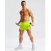 imageG Gradual Running Shorts for Men 3 Inch Lighweight Quick Dry Workout Gym Athletic Jogging Shorts with Inner Key PocketFluorescent Green