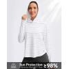 imageG Gradual Womens UPF 50 Sun Shirt with Hoodie Long Sleeve UV Protection Shirts Lightweight Hiking Fishing Shirts for WomenBlack Stripe