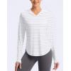 imageG Gradual Womens UPF 50 Sun Shirt with Hoodie Long Sleeve UV Protection Shirts Lightweight Hiking Fishing Shirts for WomenBlack Stripe