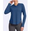 imageG Gradual Womens UPF 50 Sun Shirt with Hoodie Long Sleeve UV Protection Shirts Lightweight Hiking Fishing Shirts for WomenDark Blue