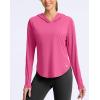imageG Gradual Womens UPF 50 Sun Shirt with Hoodie Long Sleeve UV Protection Shirts Lightweight Hiking Fishing Shirts for WomenGranita Pink