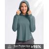 imageG Gradual Womens UPF 50 Sun Shirt with Hoodie Long Sleeve UV Protection Shirts Lightweight Hiking Fishing Shirts for WomenHeather Blue