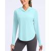 imageG Gradual Womens UPF 50 Sun Shirt with Hoodie Long Sleeve UV Protection Shirts Lightweight Hiking Fishing Shirts for WomenLight Green