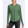 imageG Gradual Womens UPF 50 Sun Shirt with Hoodie Long Sleeve UV Protection Shirts Lightweight Hiking Fishing Shirts for WomenOarmy Green
