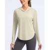 imageG Gradual Womens UPF 50 Sun Shirt with Hoodie Long Sleeve UV Protection Shirts Lightweight Hiking Fishing Shirts for WomenOatmeal
