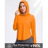 imageG Gradual Womens UPF 50 Sun Shirt with Hoodie Long Sleeve UV Protection Shirts Lightweight Hiking Fishing Shirts for WomenTangerine