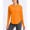imageG Gradual Womens UPF 50 Sun Shirt with Hoodie Long Sleeve UV Protection Shirts Lightweight Hiking Fishing Shirts for WomenTangerine