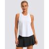 imageG Gradual Womens Workout Tank Tops Racerback Athletic Yoga Tops Loose Fit Sleeveless Running Gym Sports Shirts for WomenB White