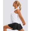 imageG Gradual Womens Workout Tank Tops Racerback Athletic Yoga Tops Loose Fit Sleeveless Running Gym Sports Shirts for WomenB White