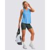 imageG Gradual Womens Workout Tank Tops Racerback Athletic Yoga Tops Loose Fit Sleeveless Running Gym Sports Shirts for WomenSky Blue Heather