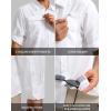 imageMens Sun Protection Fishing Shirt with Zipper Pockets Long Sleeve UPF 50 UV Cooling Shirts for Men Hiking TravelAwhite