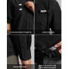 imageMens Sun Protection Fishing Shirt with Zipper Pockets Long Sleeve UPF 50 UV Cooling Shirts for Men Hiking TravelBlack