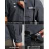 imageMens Sun Protection Fishing Shirt with Zipper Pockets Long Sleeve UPF 50 UV Cooling Shirts for Men Hiking TravelDark Grey