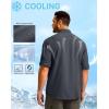 imageMens Sun Protection Fishing Shirt with Zipper Pockets Long Sleeve UPF 50 UV Cooling Shirts for Men Hiking TravelDark Grey