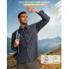 imageMens Sun Protection Fishing Shirt with Zipper Pockets Long Sleeve UPF 50 UV Cooling Shirts for Men Hiking TravelDark Grey