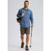 imageMens Sun Protection Fishing Shirt with Zipper Pockets Long Sleeve UPF 50 UV Cooling Shirts for Men Hiking TravelDusty Blue