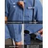 imageMens Sun Protection Fishing Shirt with Zipper Pockets Long Sleeve UPF 50 UV Cooling Shirts for Men Hiking TravelDusty Blue