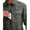imageMens Sun Protection Fishing Shirt with Zipper Pockets Long Sleeve UPF 50 UV Cooling Shirts for Men Hiking TravelGreen Camo