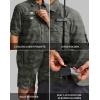 imageMens Sun Protection Fishing Shirt with Zipper Pockets Long Sleeve UPF 50 UV Cooling Shirts for Men Hiking TravelGreen Camo