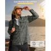 imageMens Sun Protection Fishing Shirt with Zipper Pockets Long Sleeve UPF 50 UV Cooling Shirts for Men Hiking TravelGreen Camo