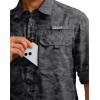 imageMens Sun Protection Fishing Shirt with Zipper Pockets Long Sleeve UPF 50 UV Cooling Shirts for Men Hiking TravelGrey Camo