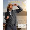 imageMens Sun Protection Fishing Shirt with Zipper Pockets Long Sleeve UPF 50 UV Cooling Shirts for Men Hiking TravelGrey Camo
