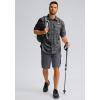 imageMens Sun Protection Fishing Shirt with Zipper Pockets Long Sleeve UPF 50 UV Cooling Shirts for Men Hiking TravelGrey Camo