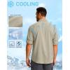 imageMens Sun Protection Fishing Shirt with Zipper Pockets Long Sleeve UPF 50 UV Cooling Shirts for Men Hiking TravelKhaki