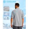 imageMens Sun Protection Fishing Shirt with Zipper Pockets Long Sleeve UPF 50 UV Cooling Shirts for Men Hiking TravelLight Grey