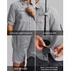imageMens Sun Protection Fishing Shirt with Zipper Pockets Long Sleeve UPF 50 UV Cooling Shirts for Men Hiking TravelLight Grey