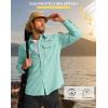 imageMens Sun Protection Fishing Shirt with Zipper Pockets Long Sleeve UPF 50 UV Cooling Shirts for Men Hiking TravelMint Green