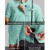 imageMens Sun Protection Fishing Shirt with Zipper Pockets Long Sleeve UPF 50 UV Cooling Shirts for Men Hiking TravelMint Green
