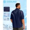 imageMens Sun Protection Fishing Shirt with Zipper Pockets Long Sleeve UPF 50 UV Cooling Shirts for Men Hiking TravelNavy