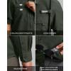 imageMens Sun Protection Fishing Shirt with Zipper Pockets Long Sleeve UPF 50 UV Cooling Shirts for Men Hiking TravelOlive