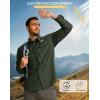 imageMens Sun Protection Fishing Shirt with Zipper Pockets Long Sleeve UPF 50 UV Cooling Shirts for Men Hiking TravelOlive