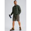 imageMens Sun Protection Fishing Shirt with Zipper Pockets Long Sleeve UPF 50 UV Cooling Shirts for Men Hiking TravelOlive