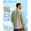 imageMens Sun Protection Fishing Shirt with Zipper Pockets Long Sleeve UPF 50 UV Cooling Shirts for Men Hiking TravelSage Green