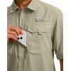 imageMens Sun Protection Fishing Shirt with Zipper Pockets Long Sleeve UPF 50 UV Cooling Shirts for Men Hiking TravelSage Green