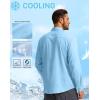 imageMens Sun Protection Fishing Shirt with Zipper Pockets Long Sleeve UPF 50 UV Cooling Shirts for Men Hiking TravelSail