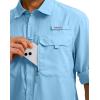 imageMens Sun Protection Fishing Shirt with Zipper Pockets Long Sleeve UPF 50 UV Cooling Shirts for Men Hiking TravelSail