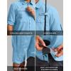 imageMens Sun Protection Fishing Shirt with Zipper Pockets Long Sleeve UPF 50 UV Cooling Shirts for Men Hiking TravelSail