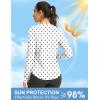 imageWomens UPF 50 Sun Shirt Long Sleeve UV Shirts Rash Guard Lightweight Quick Dry Workout Hiking Tops for WomenBlack Dot