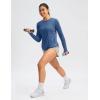 imageWomens UPF 50 Sun Shirt Long Sleeve UV Shirts Rash Guard Lightweight Quick Dry Workout Hiking Tops for WomenDark Blue