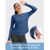 imageWomens UPF 50 Sun Shirt Long Sleeve UV Shirts Rash Guard Lightweight Quick Dry Workout Hiking Tops for WomenDark Blue