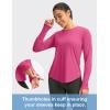 imageWomens UPF 50 Sun Shirt Long Sleeve UV Shirts Rash Guard Lightweight Quick Dry Workout Hiking Tops for WomenGranita Pink
